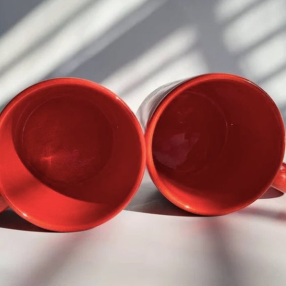 Waechtersbach  Tree Red Mugs (West Germany) Set of 2 - Picture 3 of 4